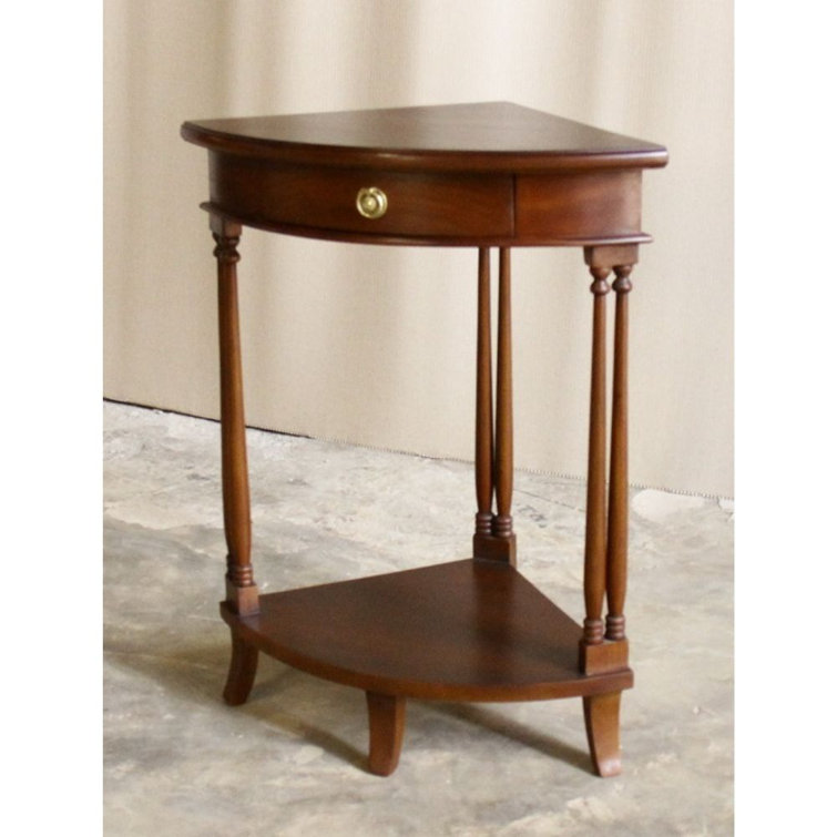 Rosalind Wheeler Mahogany One Drawer Corner Table Wayfair.co.uk